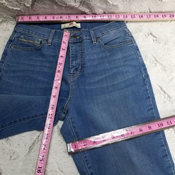 Levis Jeans Womens Size 10 M Blue 512 Straight Leg Perfectly Slimming Dark Wash - Picture 5 of 13